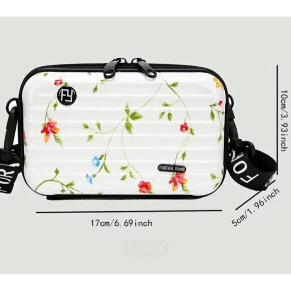 Hard PVC Square Box Crossbody Bag LEOPARD Print Purse Handbag - Picture 4 of 6